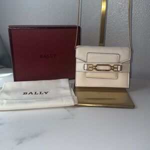 Bally Cream Leather Women's Mini Crossbody with Box and Dust Bag